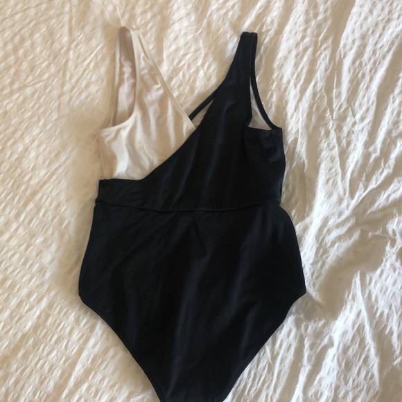 Solid and Striped One Piece - Picture 2 of 2